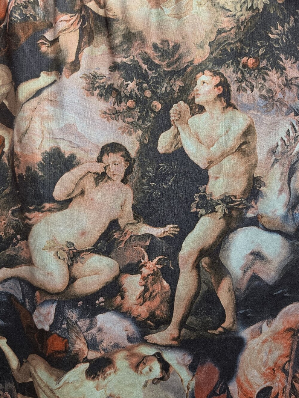 🖼 Renaissance Painting Art Stretchy Skirt Juniors XL Womens L - Picture 2 of 3